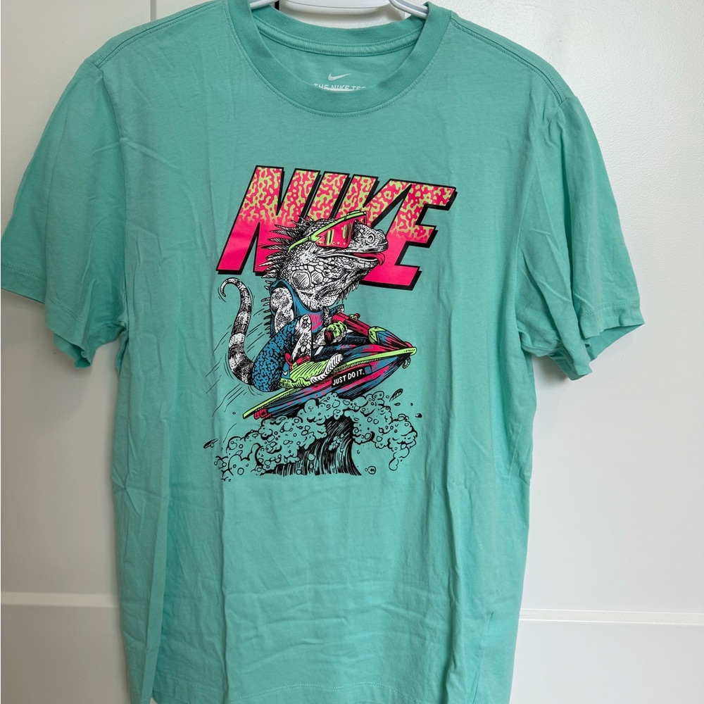 Nike Blue Short Sleeve Tee with Bold Graphic